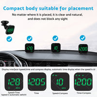 {{ Universal Car HUD Head Up Display LED Digital GPS Speedometer Overspeed Alarm }} - Buy Car Parts Online at {{ Kaka Auto Parts }}.