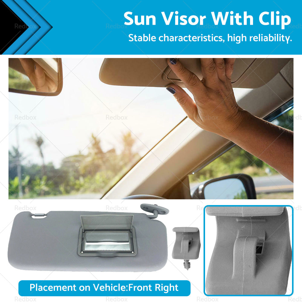 {{ Sun Visor With Clip Front Right Side Suitable For Hyundai Getz 2002-2011 Grey }} - Buy Car Parts Online at {{ Kaka Auto Parts }}.