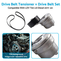 {{ Drive Belt Tensioner + Drive Belt Set Suitable For LDV T60 2.8 Diesel 2017- on }} - Buy Car Parts Online at {{ Kaka Auto Parts }}.