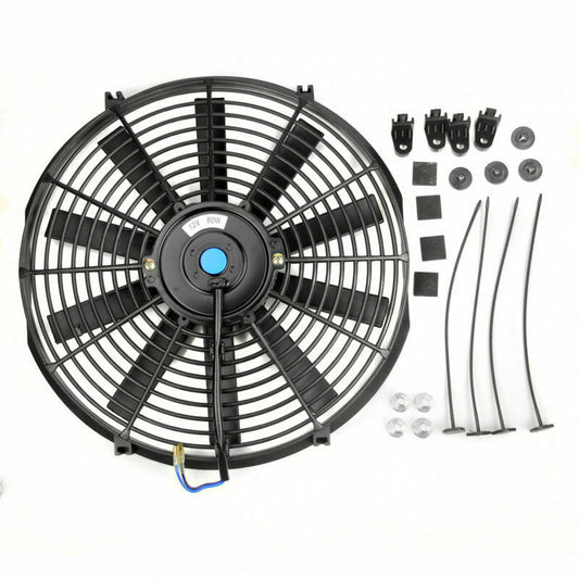 {{ Universal 14 Inch 12V 90W Radiator Electric Cooling Thermo Fan With Mounting Kit }} - Buy Car Parts Online at {{ Kaka Auto Parts }}.