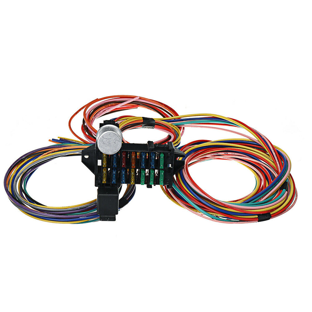 {{ 14 Circuit Wiring Harness Street Hot Rat Rod Custom Universal Wire Kit }} - Buy Car Parts Online at {{ Kaka Auto Parts }}.