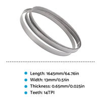 Saber Metal Cut Band Saw Blade MCB115S2 Bi-Metal M42 1645mm 14TPI