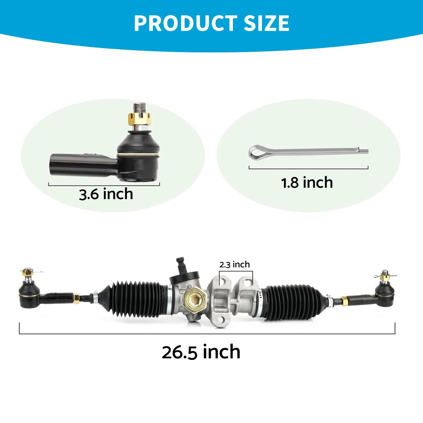Golf Cart Steering Gear Box Assembly Suitable For EZGO RXV 2008 on 603865 604614
