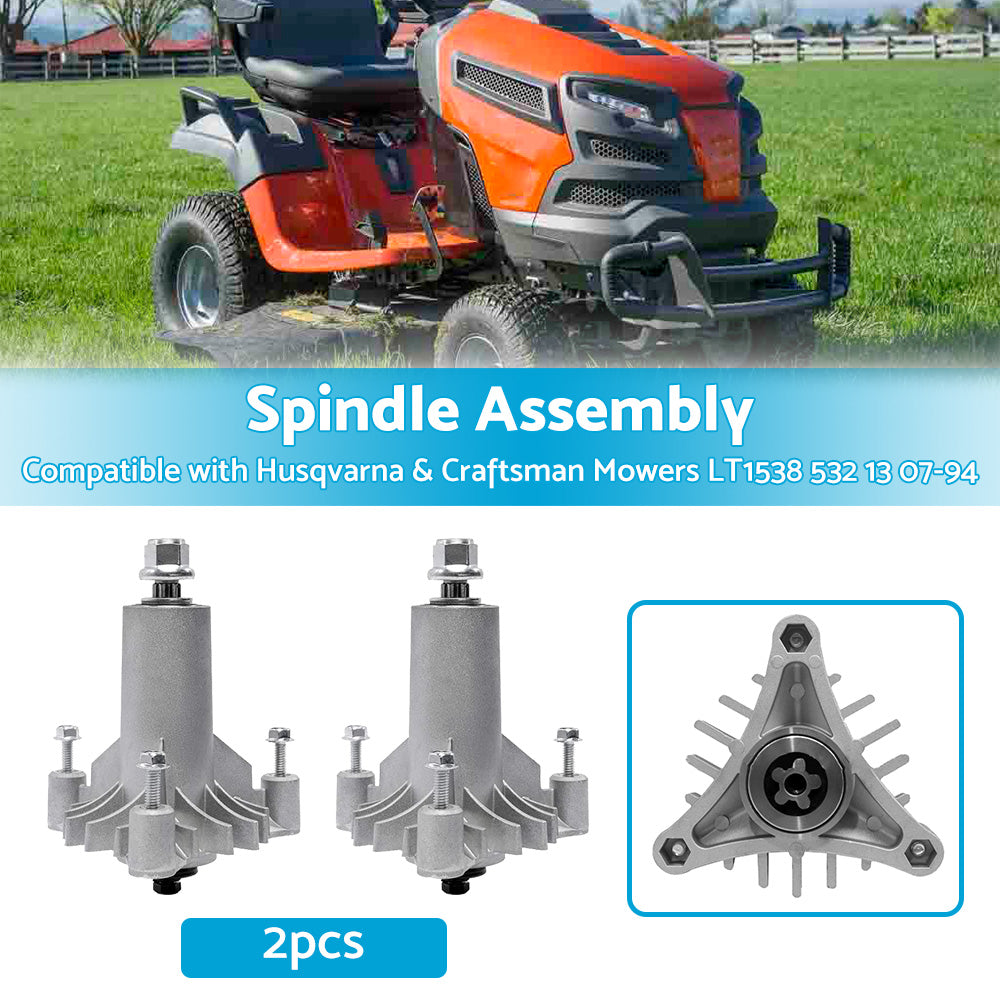 {{ 2xSpindle Assembly Suitable For Husqvarna  and  Craftsman Mowers LT1538 532 13 07-94 }} - Buy Car Parts Online at {{ Kaka Auto Parts }}.