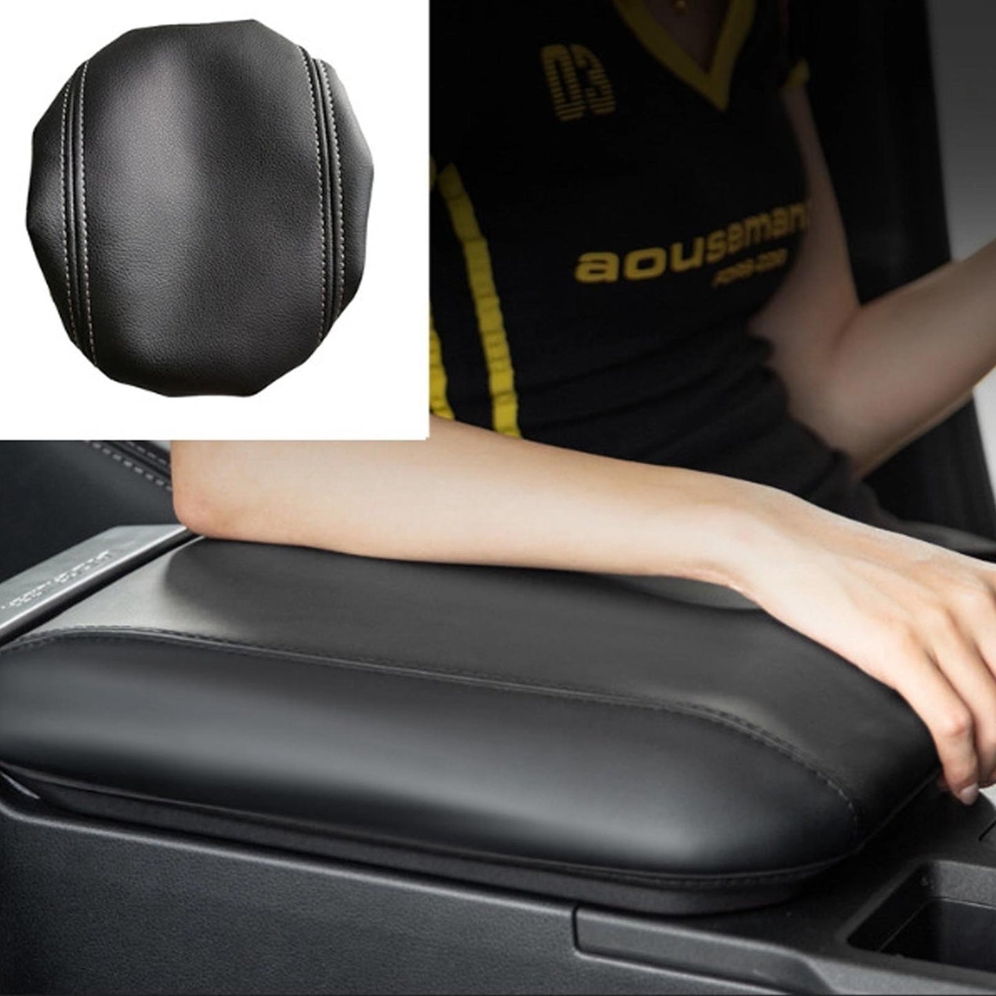 {{ Leather Center Armrest Cover Trim Suitable For Toyota Prado LC250 2024 2025 RHD }} - Buy Car Parts Online at {{ Kaka Auto Parts }}.