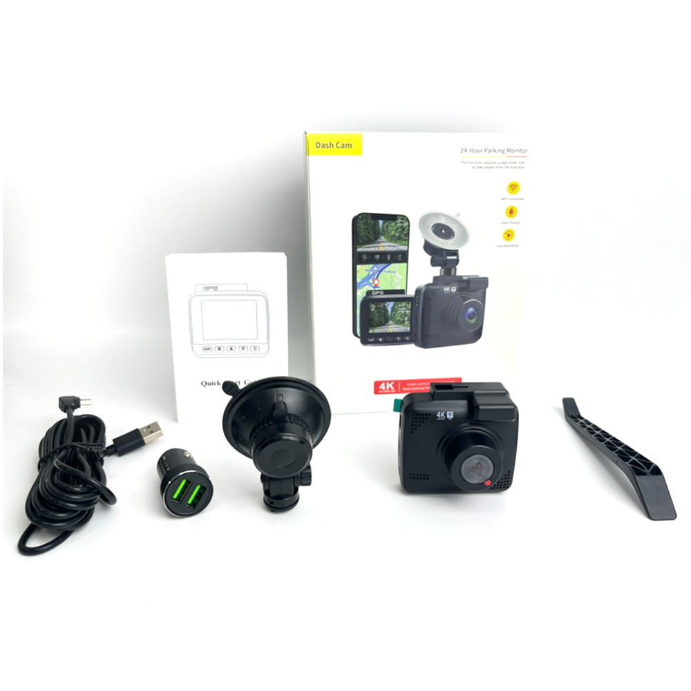 4K Car Dash Camera Recorder Suitable For Vehicles Built-in WiFi GPS UHD 2160P LCD 170° WDR Night Vision