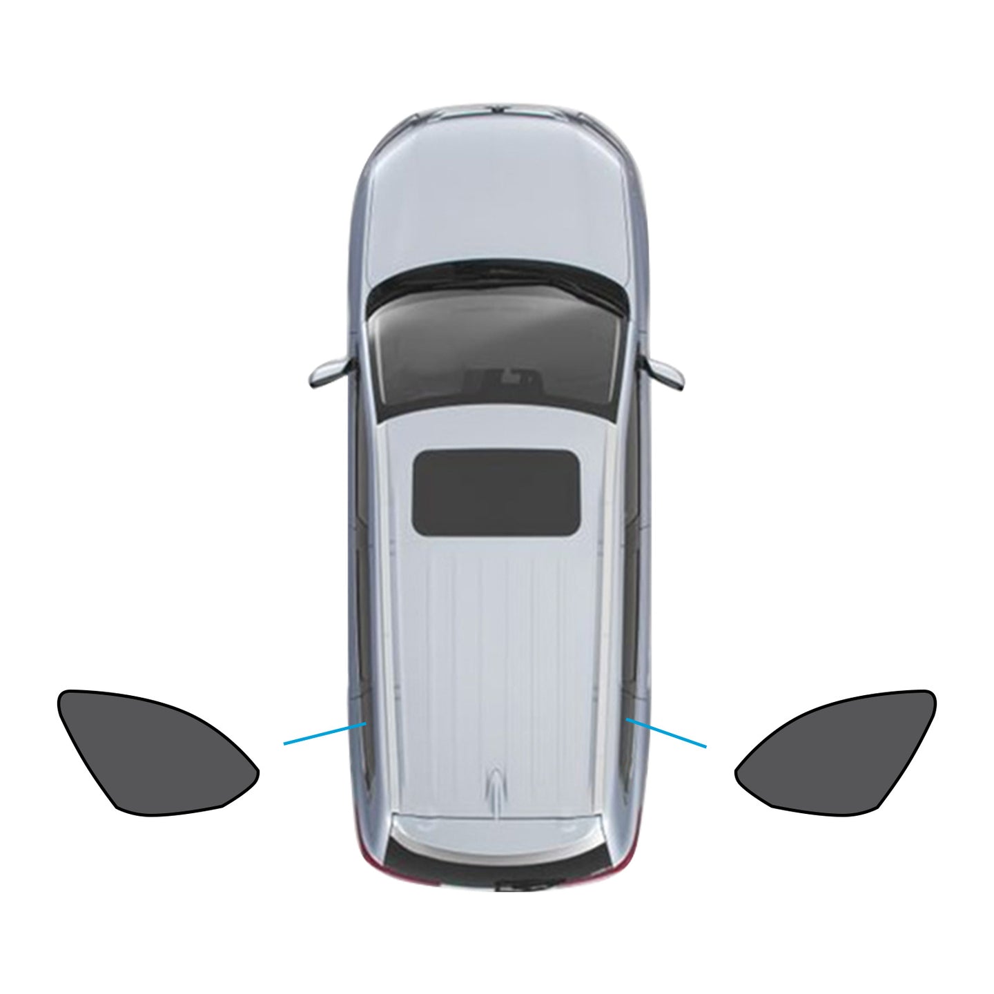 {{ 2x Triangular Car Window Sun Shades Suitable for Mazda CX-9 16-25 UVA Protection }} - Buy Car Parts Online at {{ Kaka Auto Parts }}.