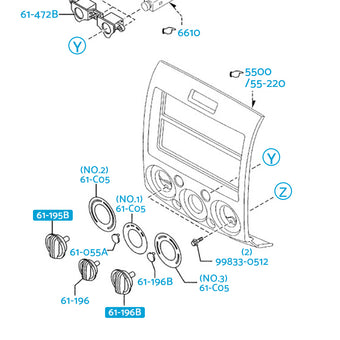 compare product 3Pcs Heater Fan Control Knobs Fits For Ford Ranger PJ/PK Mazda BT-50 2006-2011