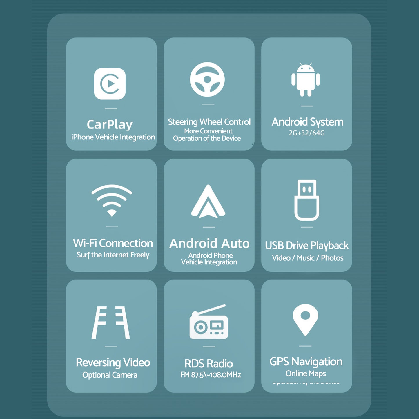 CarPlay Radio Head Unit Suitable For Toyota Hilux 15-22 Android 14 Apple 4+64G