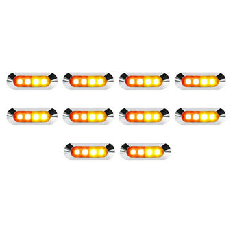 compare product 10x LED Clearance Side Marker Lights Suitable For Truck Trailer Caravan Amber & Red