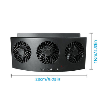 compare product Car Exhaust Window Fan Cooler Air Vent Suitable For Vehicle Cooling with 3 Adjustable Heads