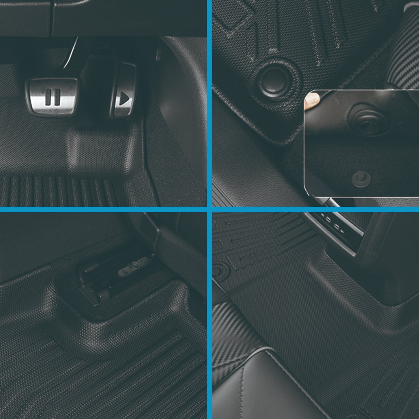 TPE 3D Moulded Floor Mats Suitable For BYD Shark 6 2024+ All-Weather Liners