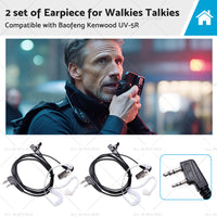{{ 2PCS Covert Acoustic Tube Earpiece Headset Mic Suitable for Baofeng Kenwood }} - Buy Car Parts Online at {{ Kaka Auto Parts }}.
