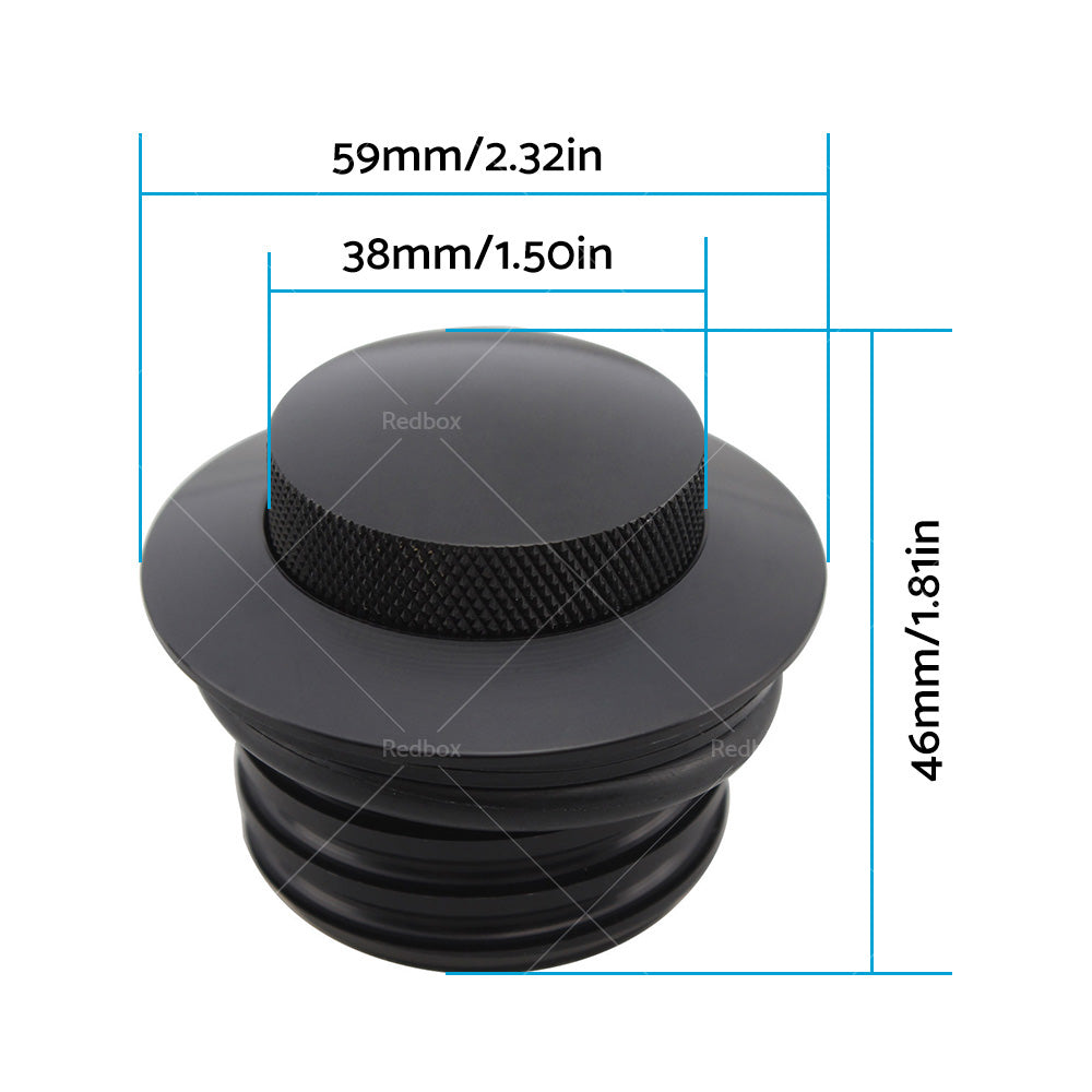 {{ Black Flush Gas Tank Cap Fuel Cover Fit For Harley Touring Sportster XL883 1200 }} - Buy Car Parts Online at {{ Kaka Auto Parts }}.