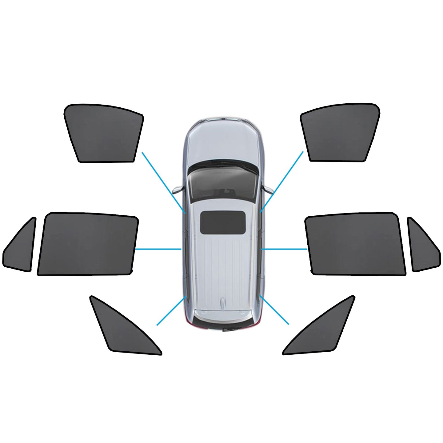 {{ Car Window Sun Shades Magnetic Mesh Suitable for Mercedes-Benz GLC 2015-2022 }} - Buy Car Parts Online at {{ Kaka Auto Parts }}.