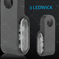 {{ 2X Mini LED Motorcycle Turn Signal Indicator Amber Blinker Light Lamp Black 3LED }} - Buy Car Parts Online at {{ Kaka Auto Parts }}.