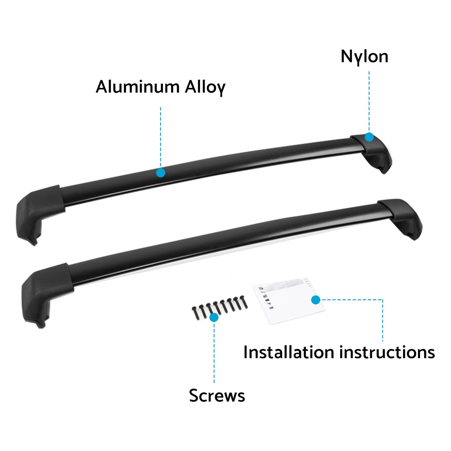 Roof Rack Cross Bar 2x Suitable For Honda CR-V 2012-2016