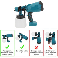 Electric Cordless Spray Gun Suitable For Makita Battery Paint Airless Sprayer