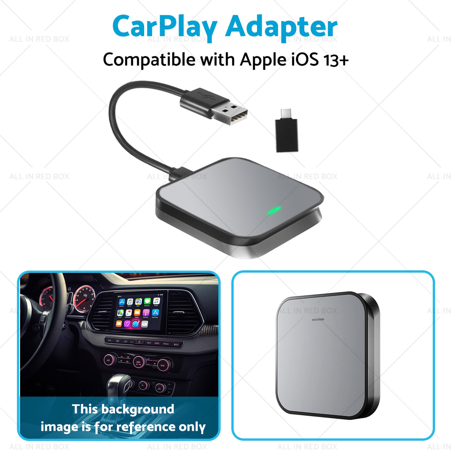 {{ Gray Bluetooth USB Wireless Receiver Suitable for Apple CarPlay Adapter }} - Buy Car Parts Online at {{ Kaka Auto Parts }}.