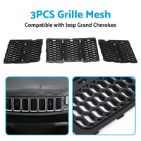 3x ABS Front Grille Mesh Insert Kit Suitable For Jeep Grand Cherokee 2014-2016