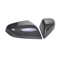 2x Real Carbon Fiber Wing Side Mirror Cover Trim Suitable For Tesla Model S 2012-2020