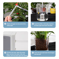 Smart Drip Self-Watering Irrigation Timer Kit 10M Solar-Powered Automatic Plant Watering System