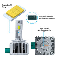 Pair of D3S LED Headlight Bulbs Conversion Kit 90W Replaces HID Xenon Lamps 2x