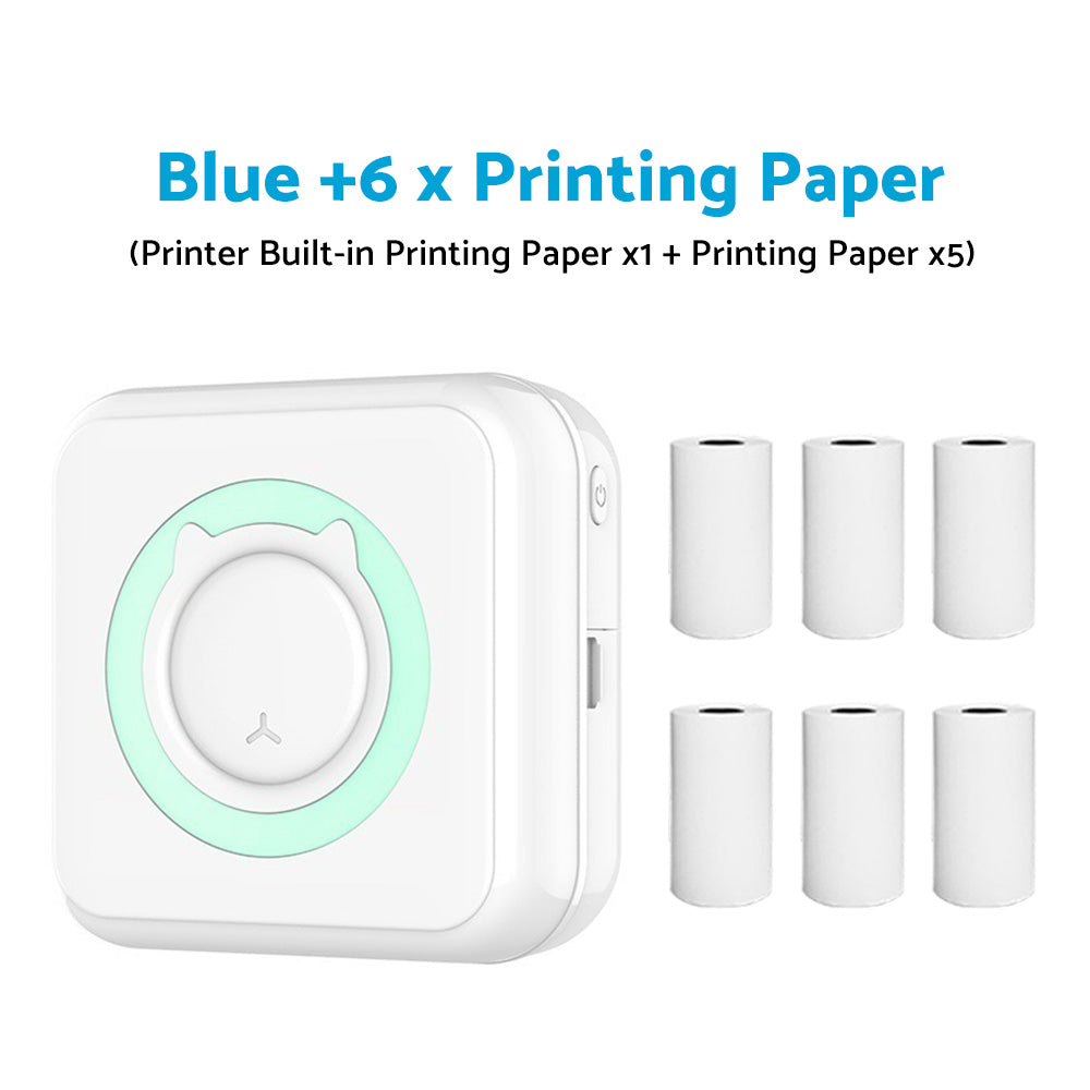 Mini Pocket Thermal Printer Suitable For Wireless Bluetooth Photo Paper Inkless Printing
