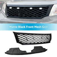 {{ Black Bumper Bar Grille Mesh  and  LED Light Fits for Nissan NAVARA NP300 D23 15-20 }} - Buy Car Parts Online at {{ Kaka Auto Parts }}.