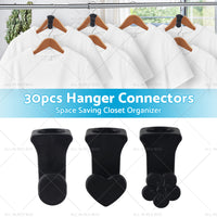 {{ 30PCS Closet Clothes Hanger Connector Hook Closet Space Organizer Space Saving }} - Buy Car Parts Online at {{ Kaka Auto Parts }}.