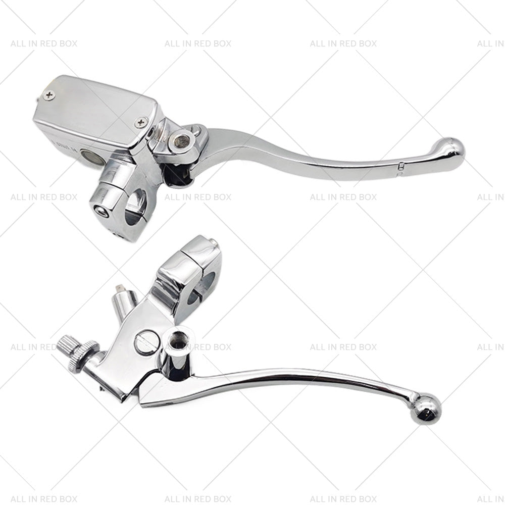 {{ 1inch Chrome Motorcycle Handlebar Hydraulic Brake Master Cylinder  and  Clutch Lever }} - Buy Car Parts Online at {{ Kaka Auto Parts }}.