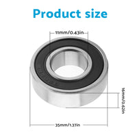 4x 6202-16-2RS Ball Bearings 16x35x11mm Double Sealed Chrome Steel Suitable For Various Applications