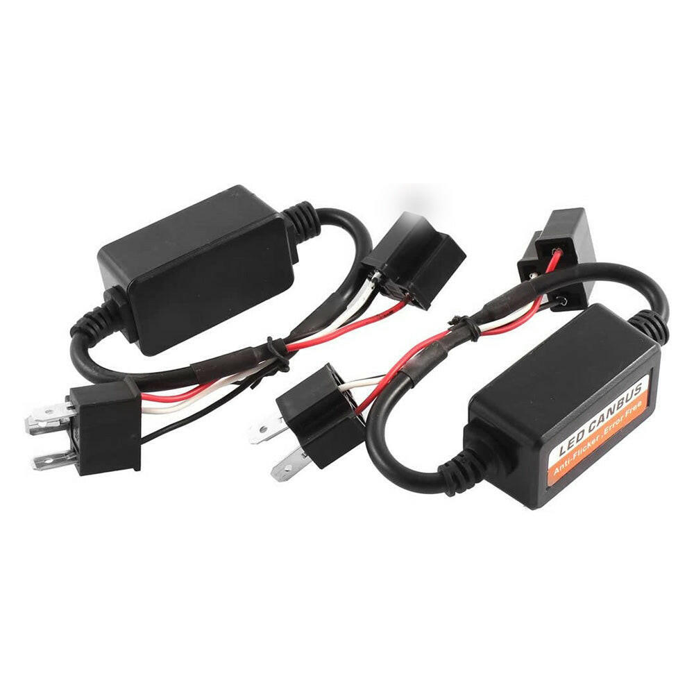 2x H4 LED Headlight Canbus Error Free Anti-Flicker Resistor Canceller Decoder ST