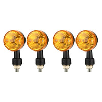 4x Classic Motorcycle Front & Rear Indicators Turn Signal Lights Amber Universal