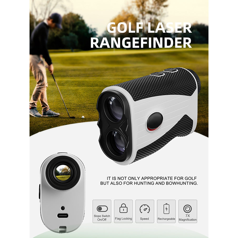 Golf Rangefinder With Slope 1200 Yards 7X Laser USB Charging Type-C Magnetic 7X Laser
