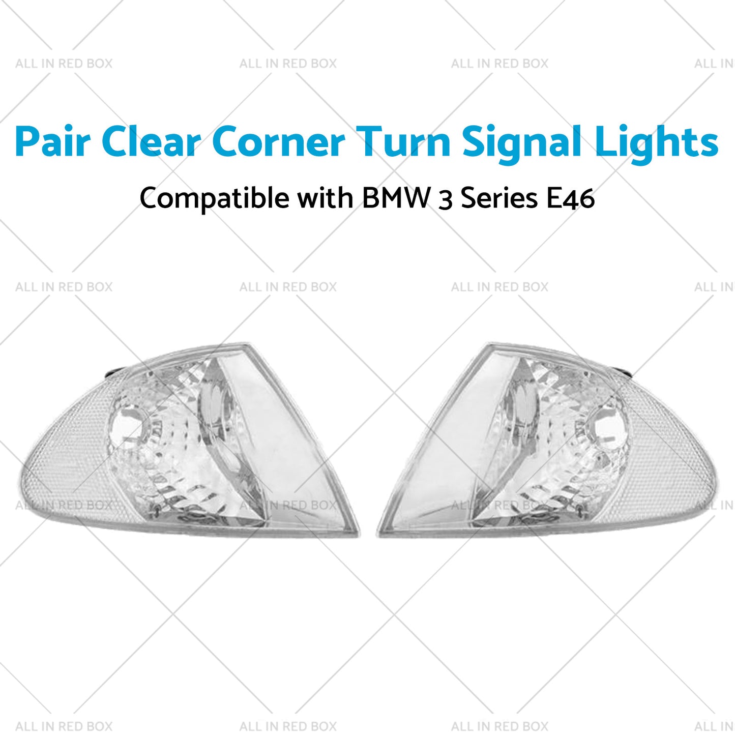 {{ Pair Clear Corner Turn Signal Lights Suitable for BMW E46 98-01 3 Series }} - Buy Car Parts Online at {{ Kaka Auto Parts }}.