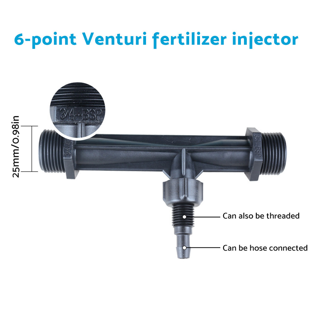 Irrigation Venturi Fertilizer Injector Kit 1/2 & 3/4 Water Tube Switch Filter Suitable For Garden Systems