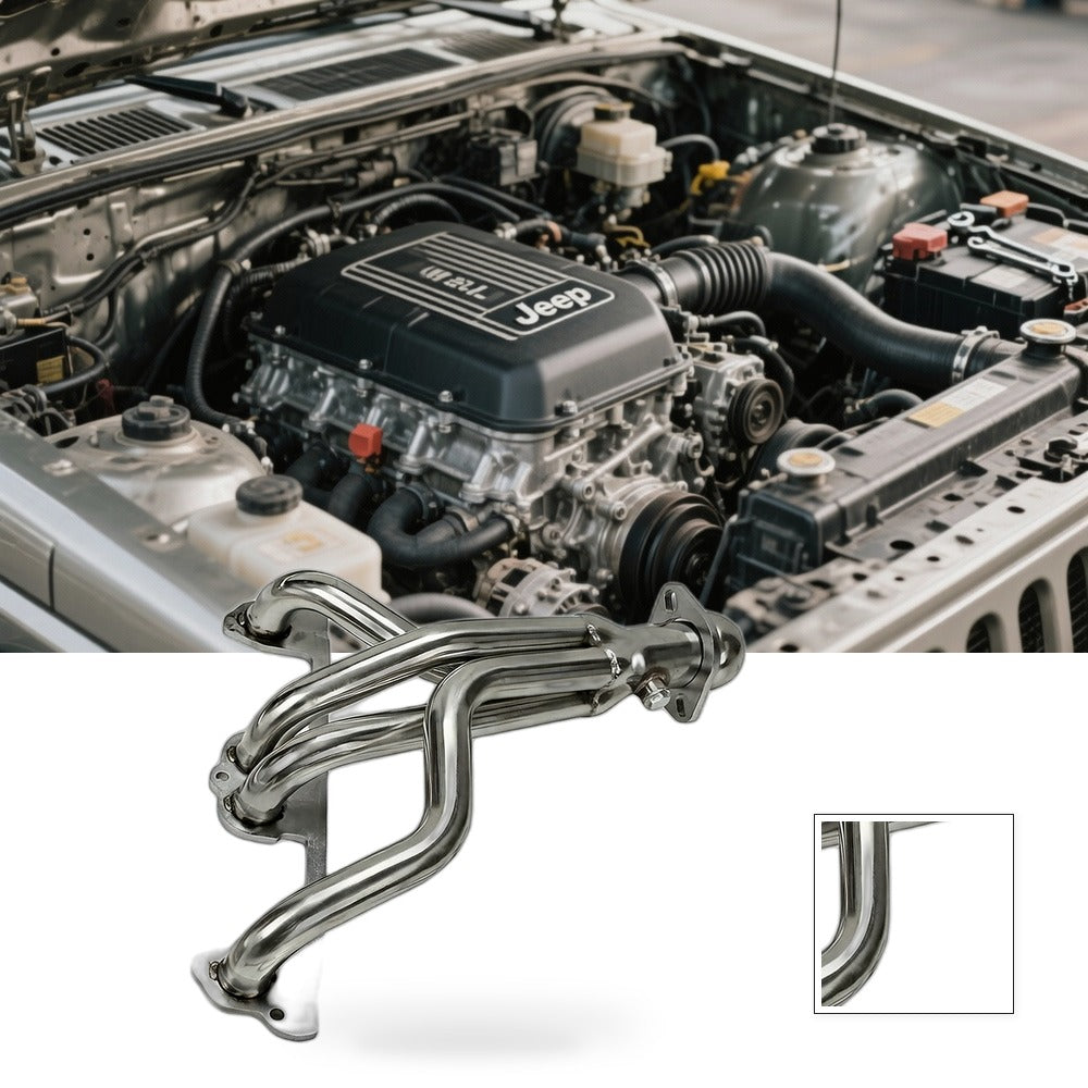 Exhaust Manifold Header w/ Downpipe Suitable for Jeep Wrangler YJ 1991-1995 2.5L - BG1