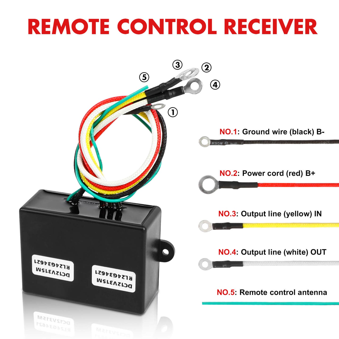 {{ 12V Winch Remote Twin Handset Set Suitable For Solenoid Operated Electric Winch }} - Buy Car Parts Online at {{ Kaka Auto Parts }}.