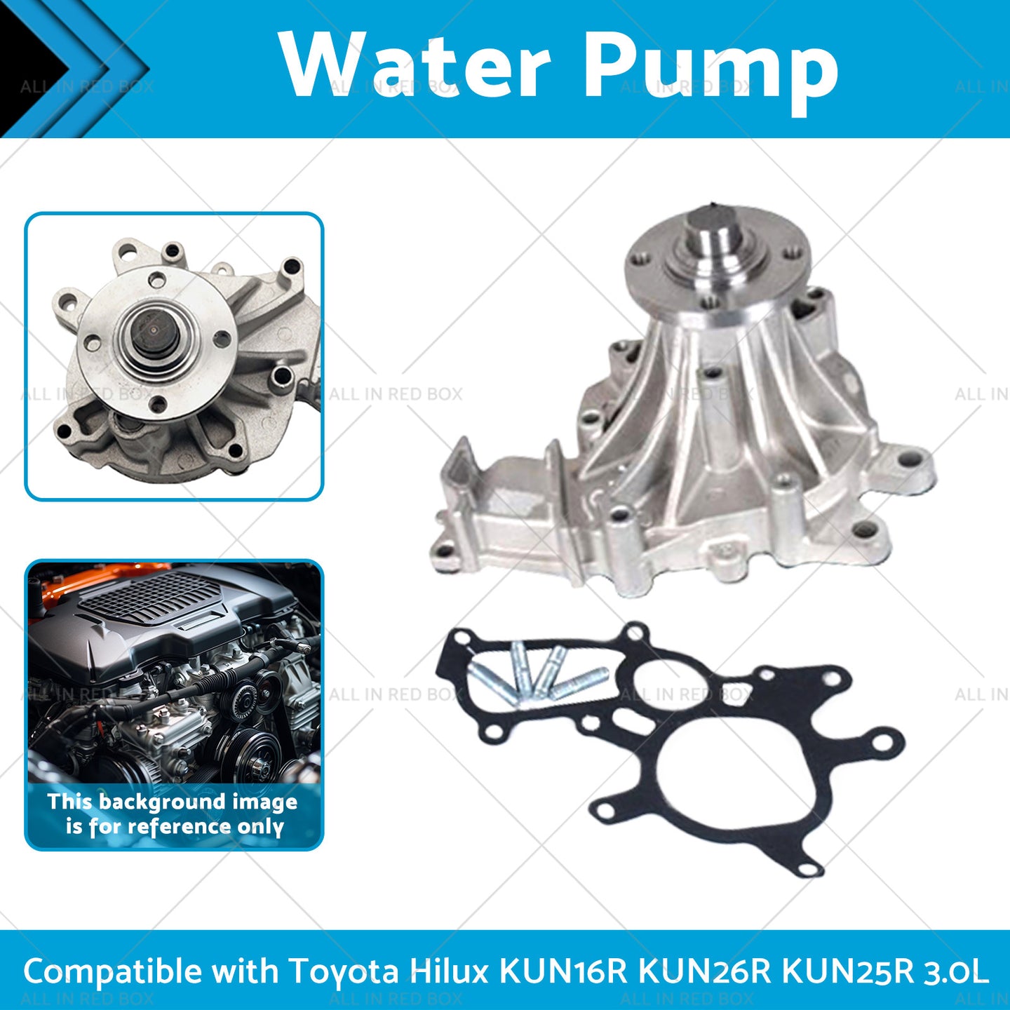 {{ 1KD-FTV Water Pump Suitable for Toyota Hilux KUN16R KUN26R KUN25R 3. 0L 05-13 }} - Buy Car Parts Online at {{ Kaka Auto Parts }}.