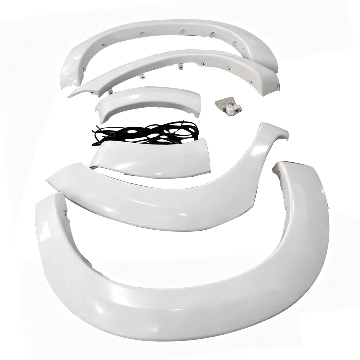 {{ White Fender Flares 6 Inch 6pcs Suitable for Toyota Hilux SR5 SR 2011-2014 }} - Buy Car Parts Online at {{ Kaka Auto Parts }}.