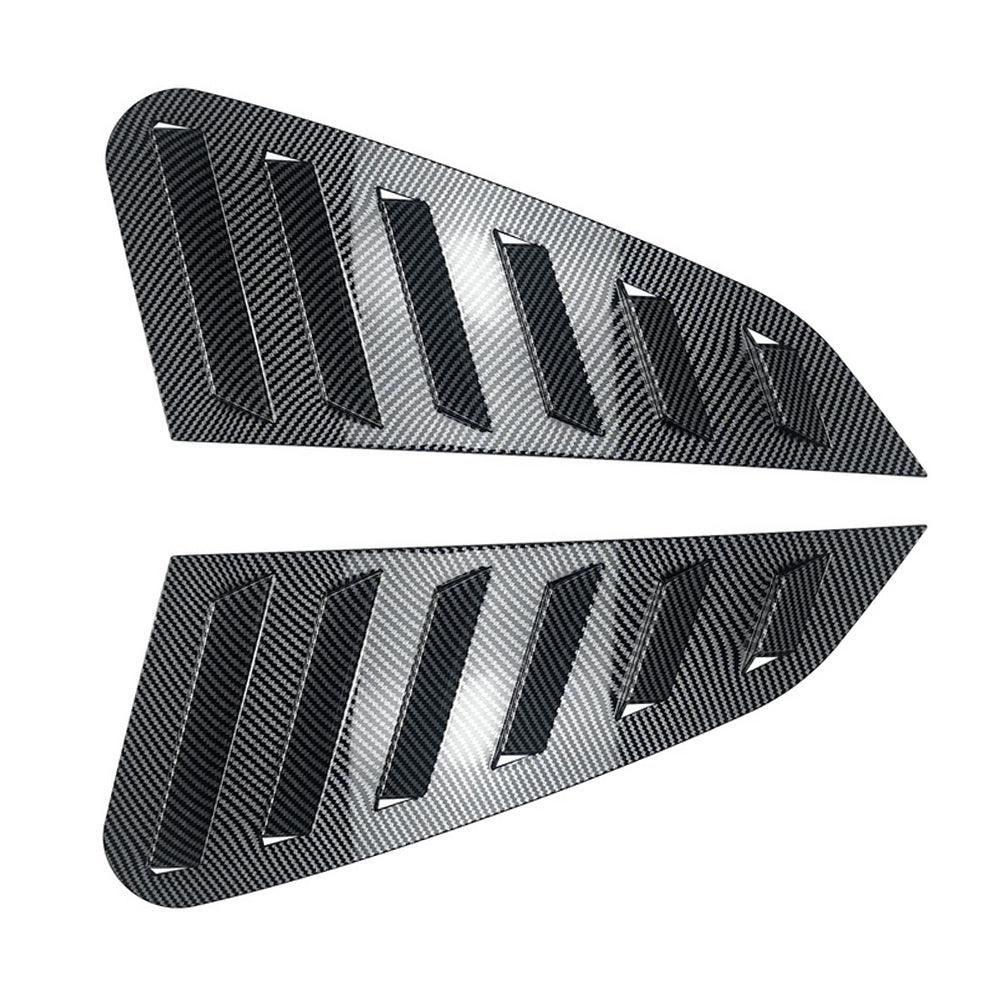 2x Carbon Fiber Style Rear Quarter Window Louvers Suitable For Subaru WRX 11-14
