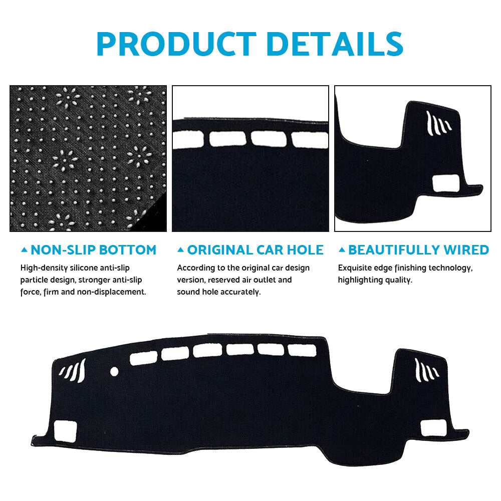 {{ Black Dash Mat Suitable For Toyota Kluger XU75R Grande inchWith HUDinch 2021-2022 }} - Buy Car Parts Online at {{ Kaka Auto Parts }}.