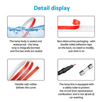 1. 8M  Start Scan Dynamic LED DRL Car Hood Light Strip Daytime Running Light