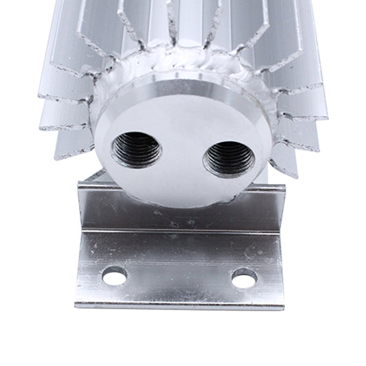 Universal 12 Inch Aluminum Dual Pass Finned Transmission Oil Cooler With Fittings Suitable For Universal Use