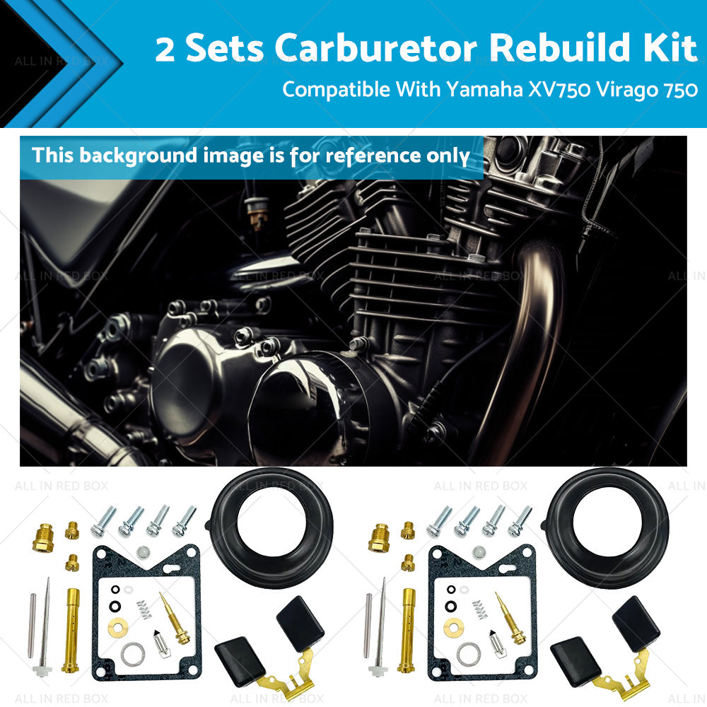 {{ 2 Sets Carburetor Rebuild Repair Kit Suitable For Yamaha XV750 Virago 1981-1983 }} - Buy Car Parts Online at {{ Kaka Auto Parts }}.