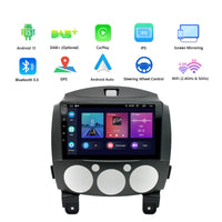 Android 13 Head Unit 9'' Apple CarPlay Bluetooth Suitable For Mazda 2 2007-2014