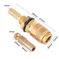 {{ Female Quick Gas Connection with 6mm Barb for Argon and Water Suit Kemppi Unimig }} - Buy Car Parts Online at {{ Kaka Auto Parts }}.