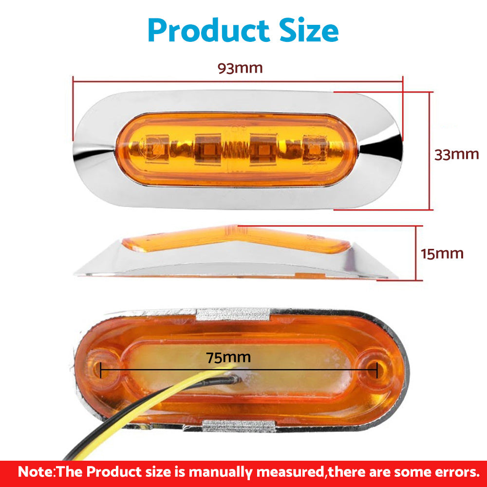 10x Clearance Light LED Side Marker Suitable For Truck Trailer Lorry Lamp Amber