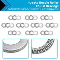 {{ 10PCS 20mm x 35mm x 2mm AXK2035 Thrust Needle Roller Bearing with AS2035 Washer }} - Buy Car Parts Online at {{ Kaka Auto Parts }}.
